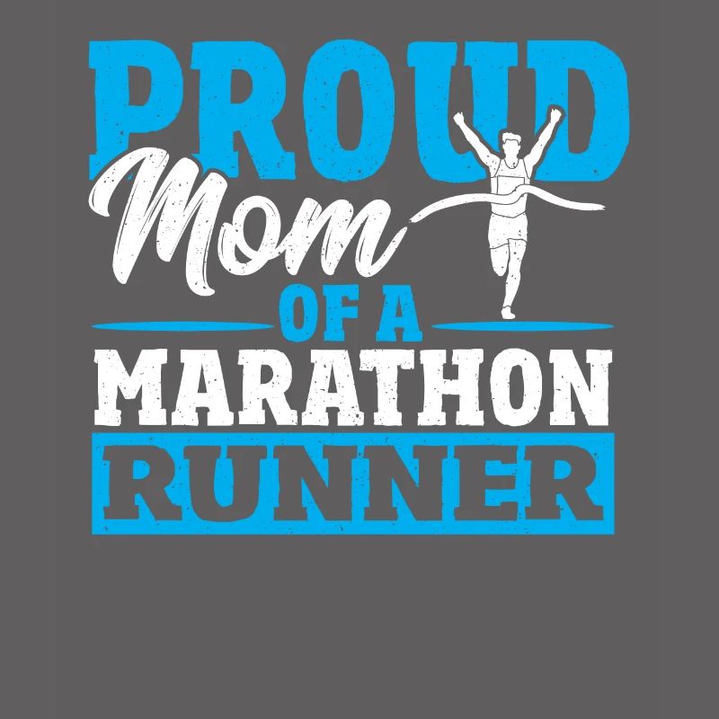 Stolze Mutter eines Marathonläufers