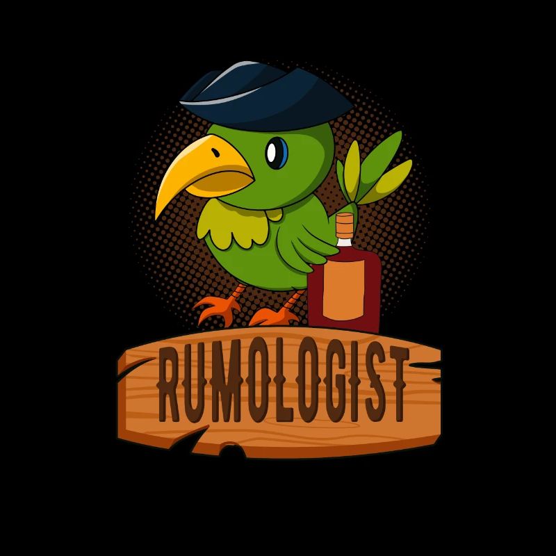 Rumologist Funny Pirate Parrot Rum Drinker