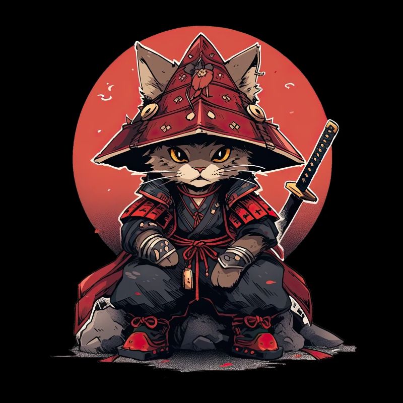 Chat d’Asie Samouraï japonais Samouraï