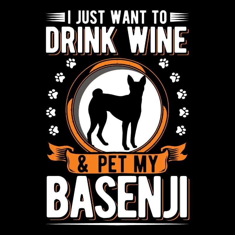 Basenji et vin
