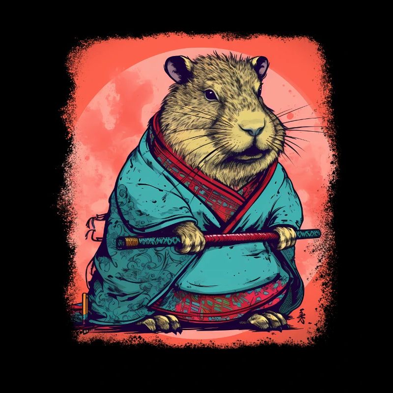 Capybara Samurai Wasserschwein