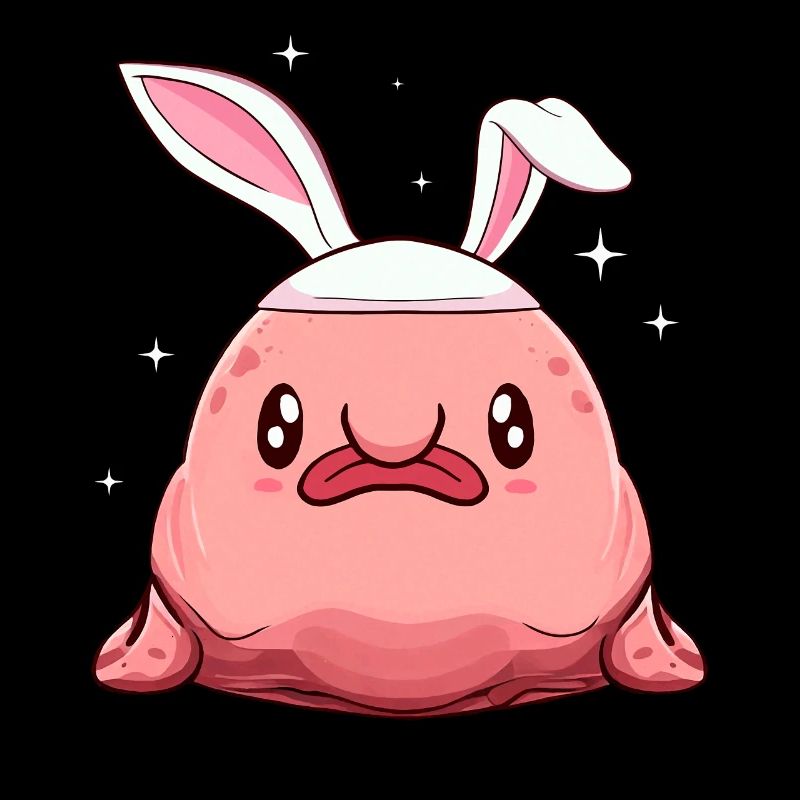 Kawaii Blobfish Easter Rabbit Bunny