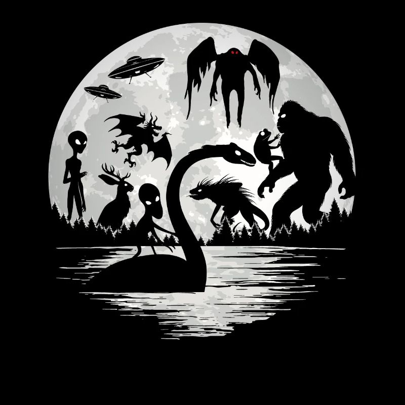 Bigfoot Mothman Jersey Devil Alien Cryptides