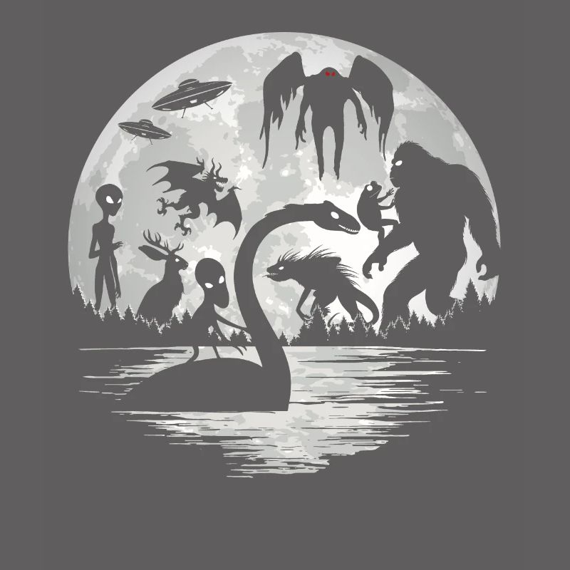 Bigfoot Mothman Jersey Devil Alien Cryptids