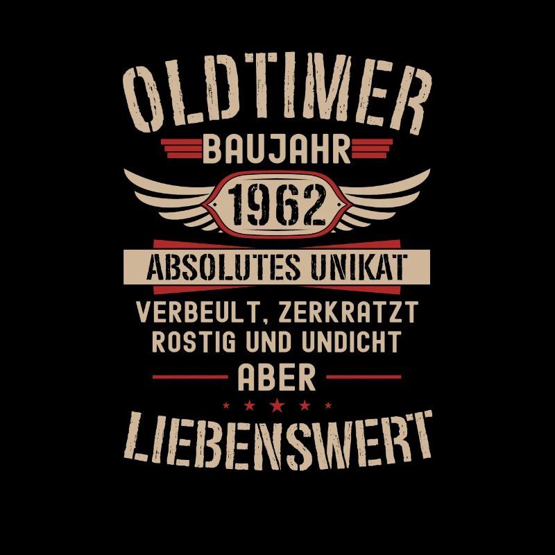 62. Geburtstag 62 Jahre Oldtimer Geschenk 1962