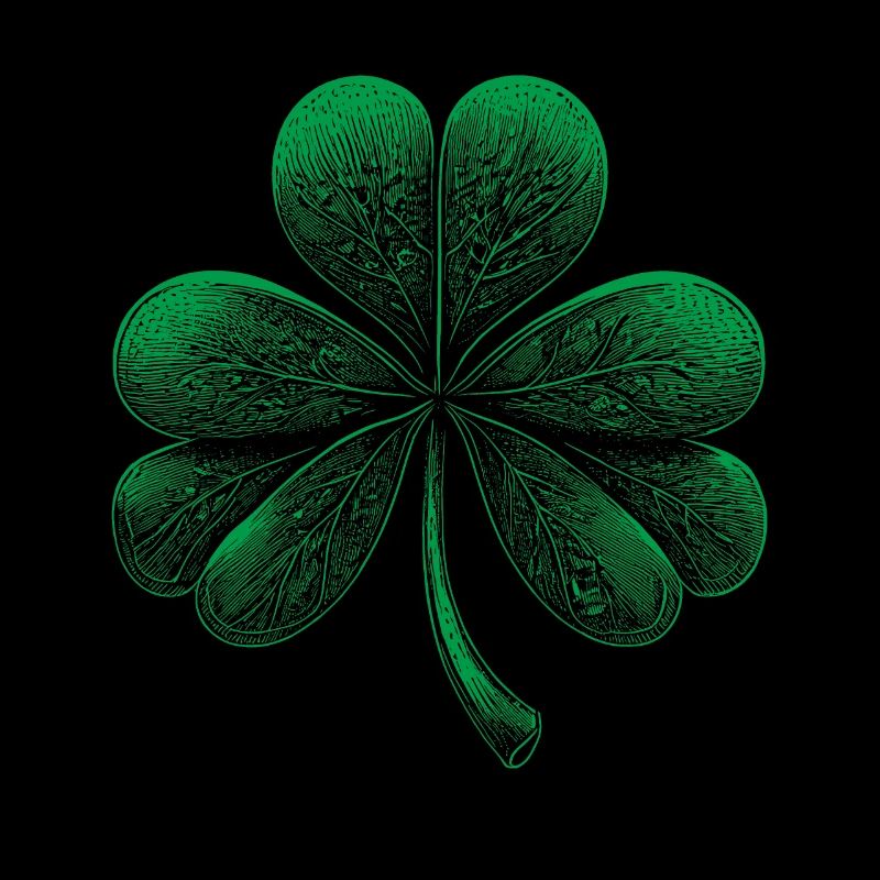 Green three-leaf clover