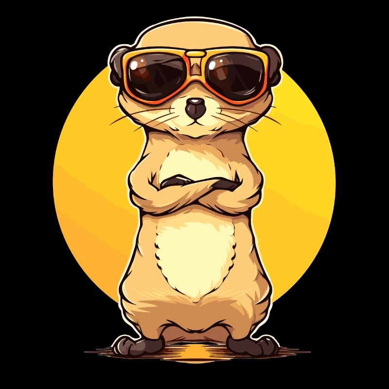 Suricate avec lunettes de soleil Suricate