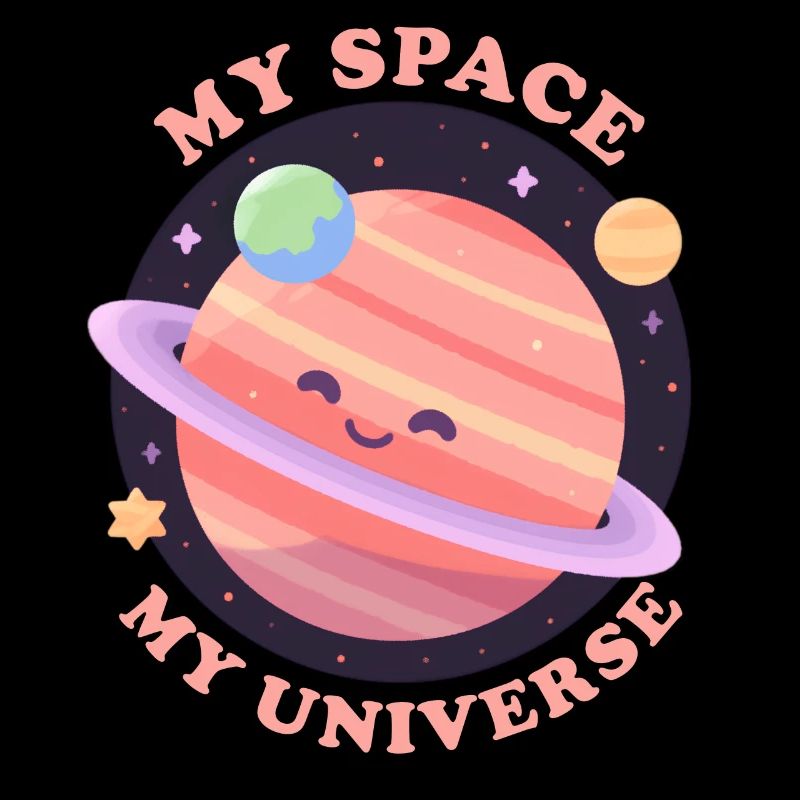 My Space My Universe Cute Planet Saturn Outer Spac