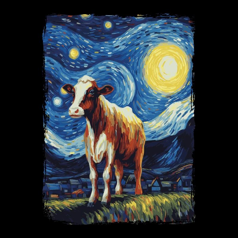 Vache Nuit étoilée