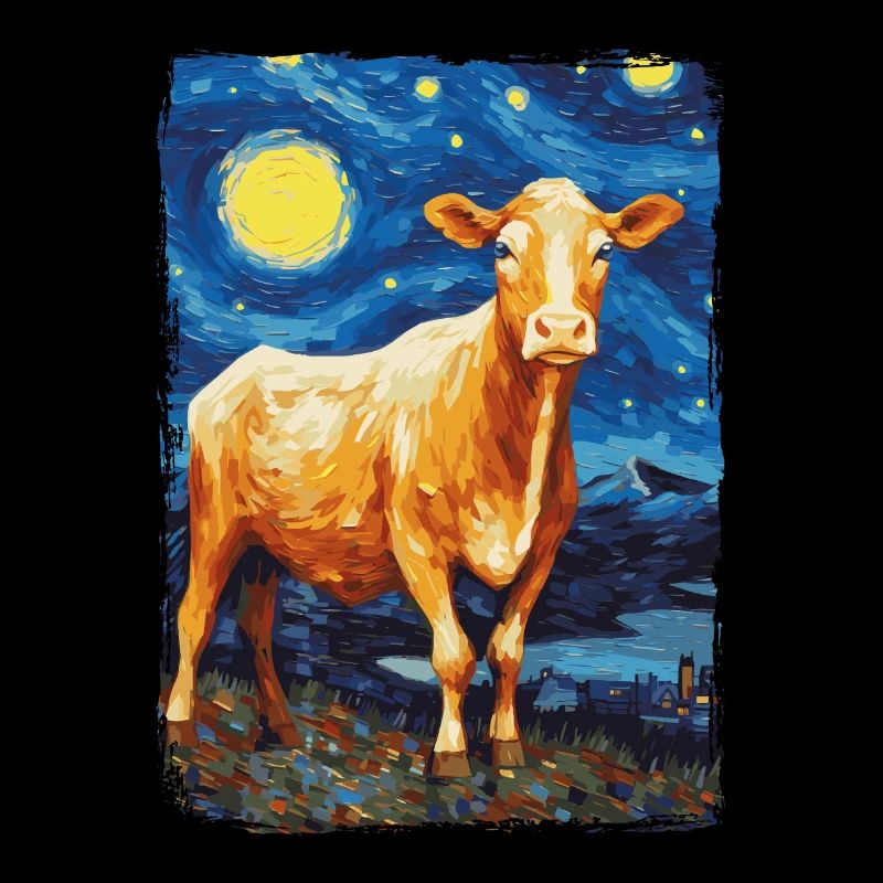 Vache Nuit étoilée