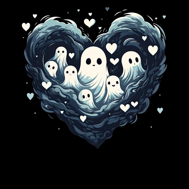 Kawaii Ghosts Horror Valentines Day Pastel Goth