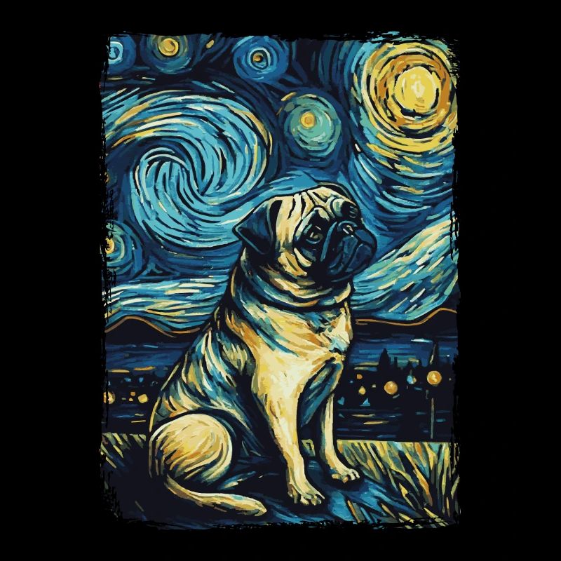 Mops Starry Night