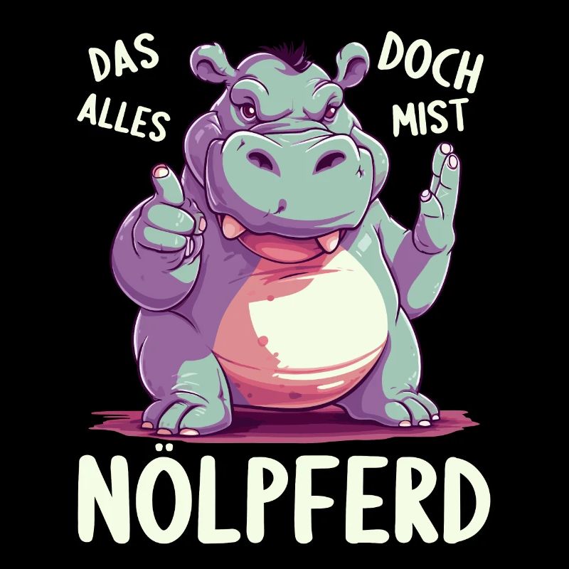 Nilpferd Hippo meckern Meckerer Nölpferd