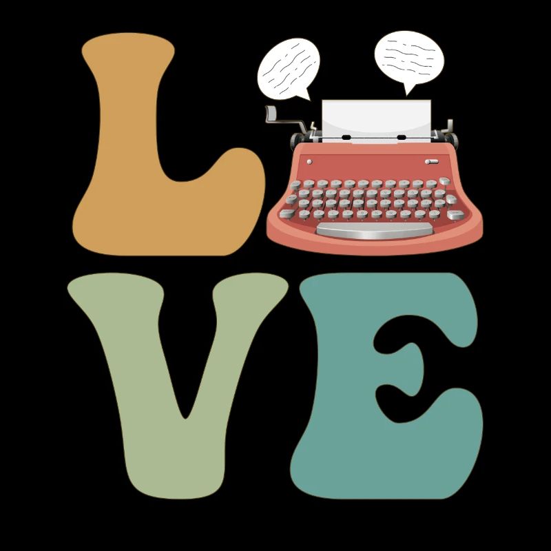 AMOUR Machine à écrire écrivain auteur écriture
