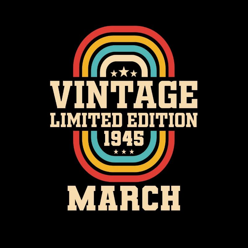79th Birthday March Vintage 1945 Gift Idea