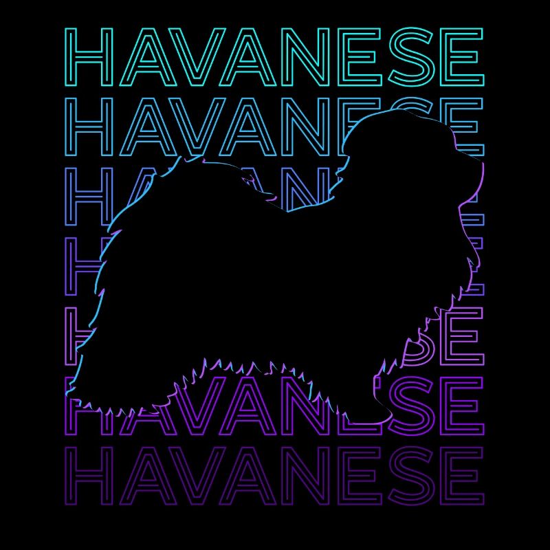 Havanese Dog Retro