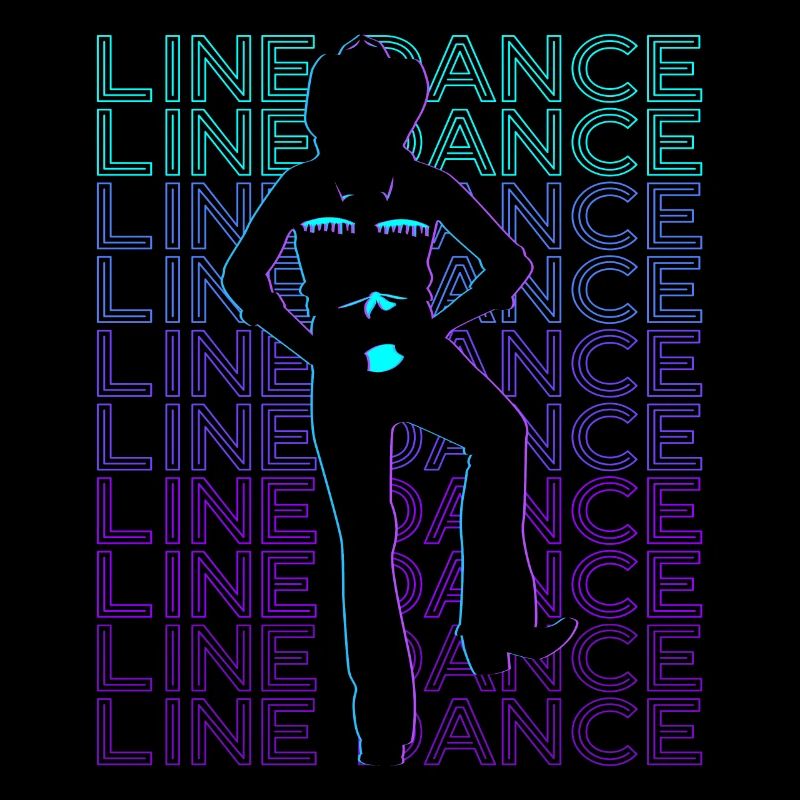 Line Dance Line Dancing Line Dancer Retro