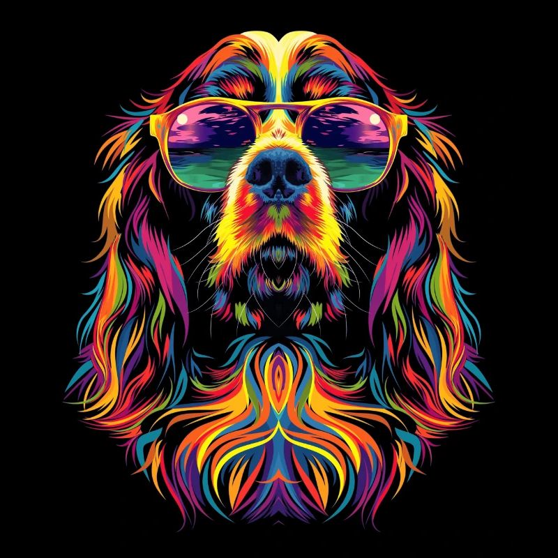 Englischer Springer Spaniel Hund Sonnenbrille Pop