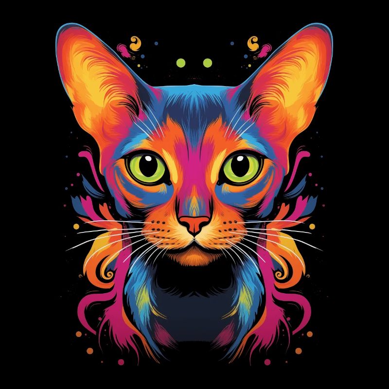 Abessinier Katze Pop Art