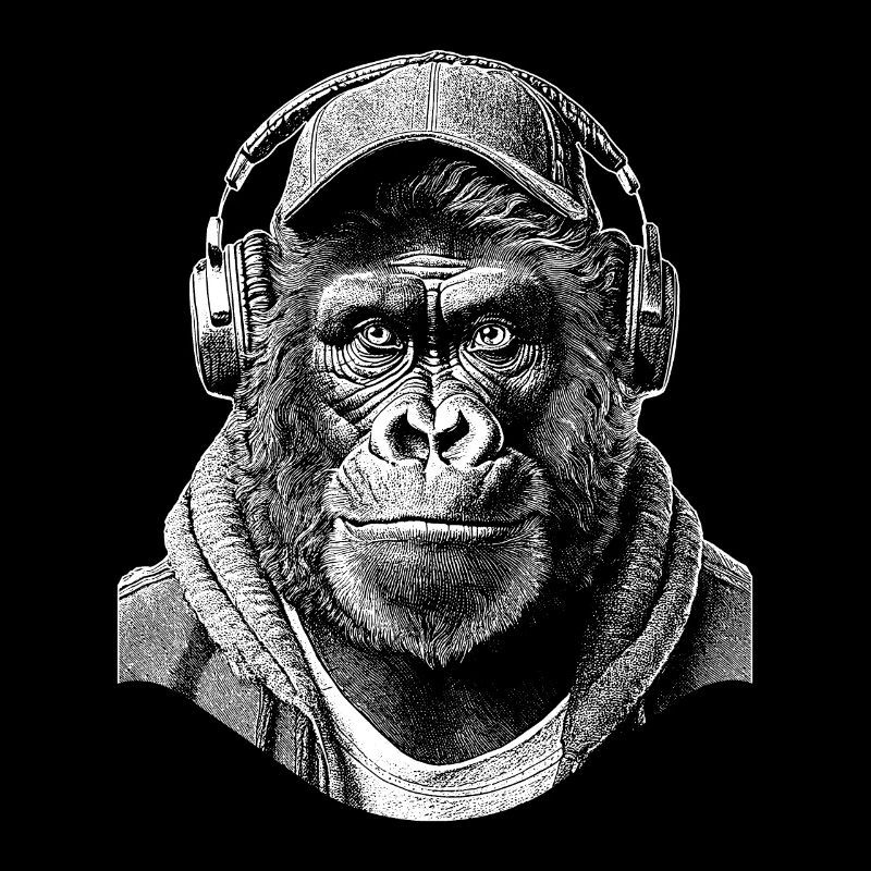 Gorilla Affe DJ Shirt