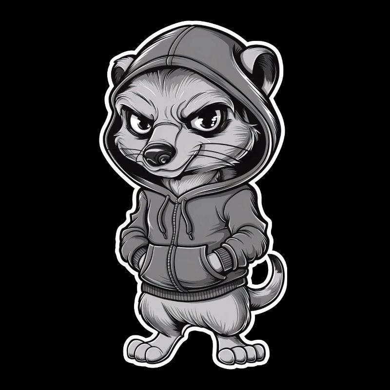 Suricate cool dans un sweat à capuche élégant