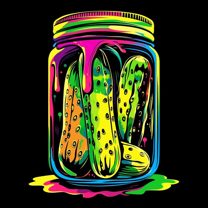 Cucumber Dill Jar Popart