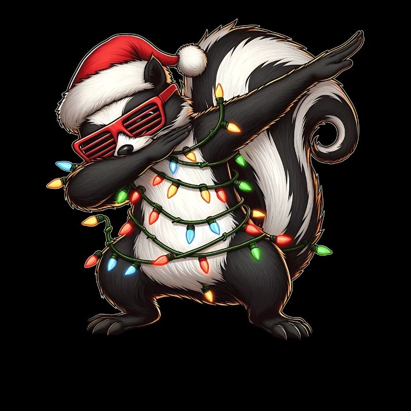 Dabbing Skunk Sunglasses Cute Christmas Xm