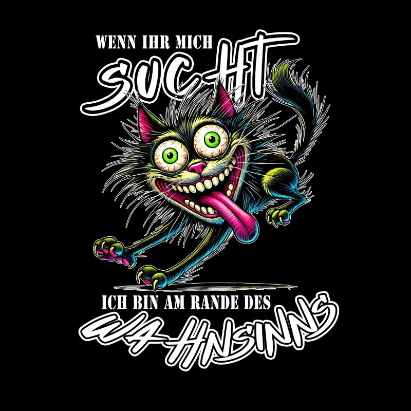 Katze am Rande des Wahnsinns Comic Stil