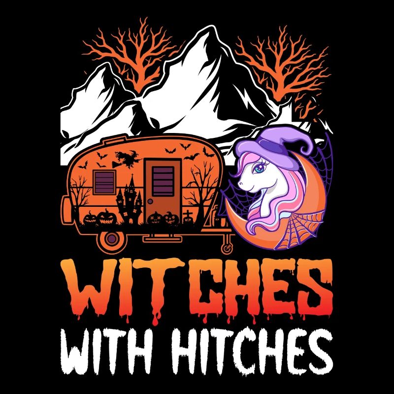 Hexen mit Kupplungen Rv Camping Mädchen Halloween