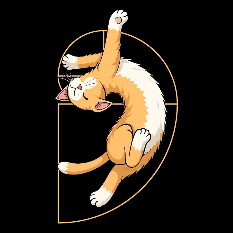 Chat en spirale de Fibonacci