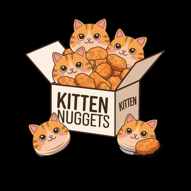 Chaton Nuggets Cat Jeu de mots Chats drôles