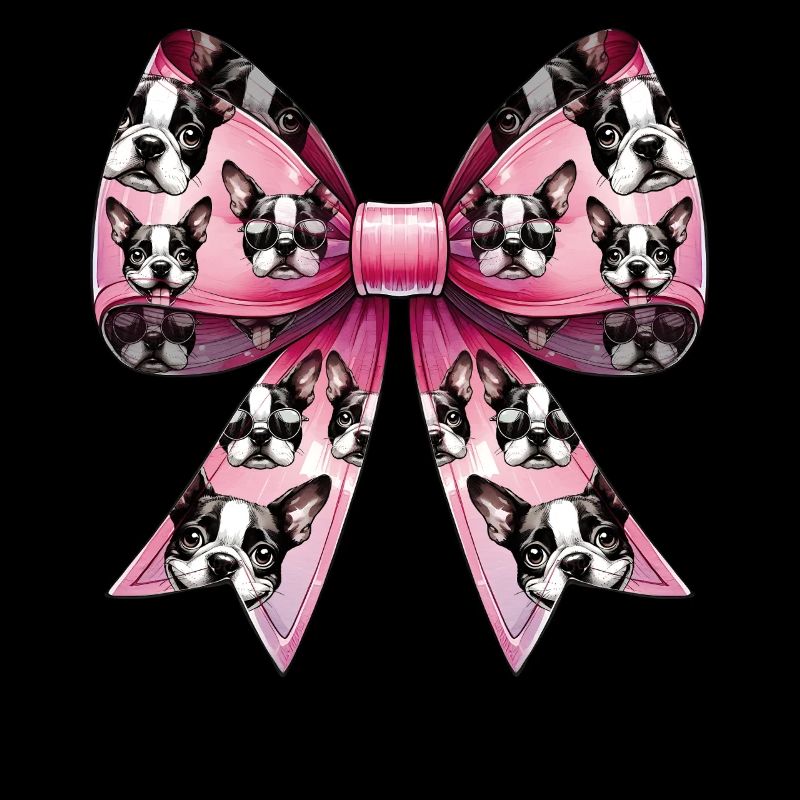 Coquette Bow Boston Terrier Chien Maman