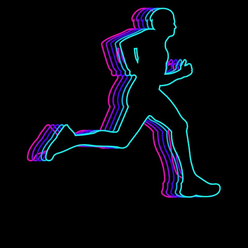 Retro Runner Marathon Running Vaporwave