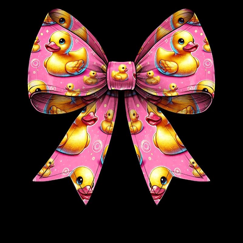 Coquette Bow Gummiente Ducky Pattern Mom