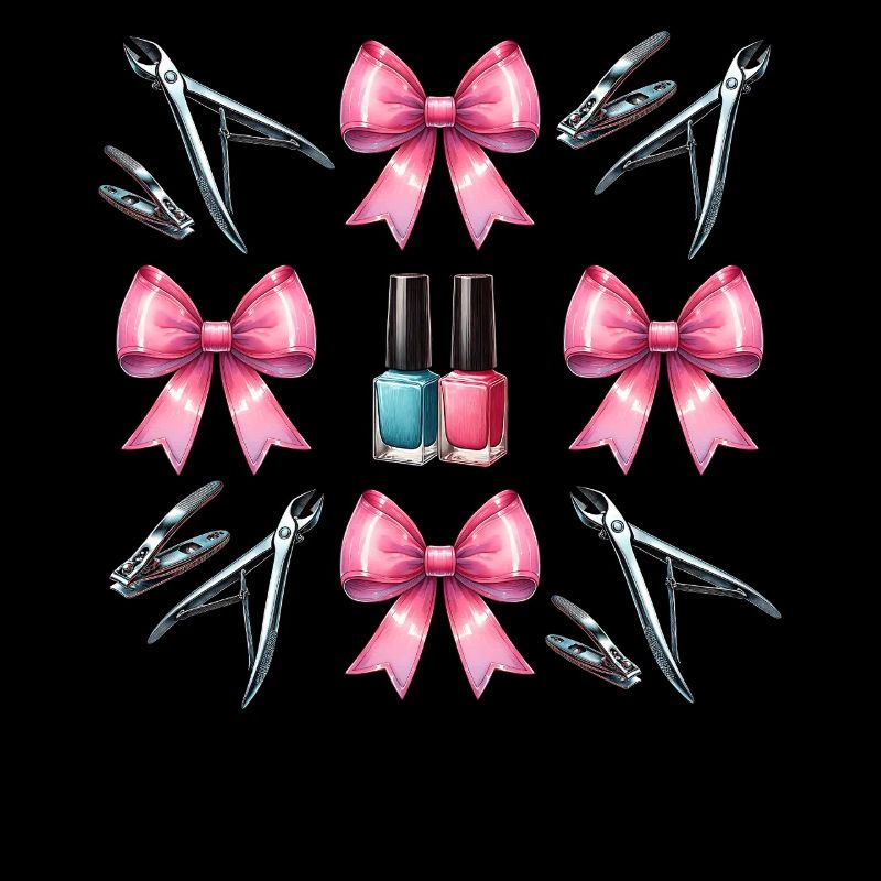 Coquette Bow Nail Tech Tools Esthéticienne Maman