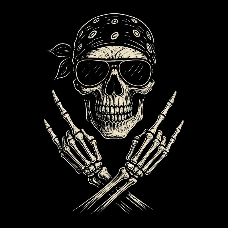 Musique Rock, Crâne, Main De Roche, Heavy Metal