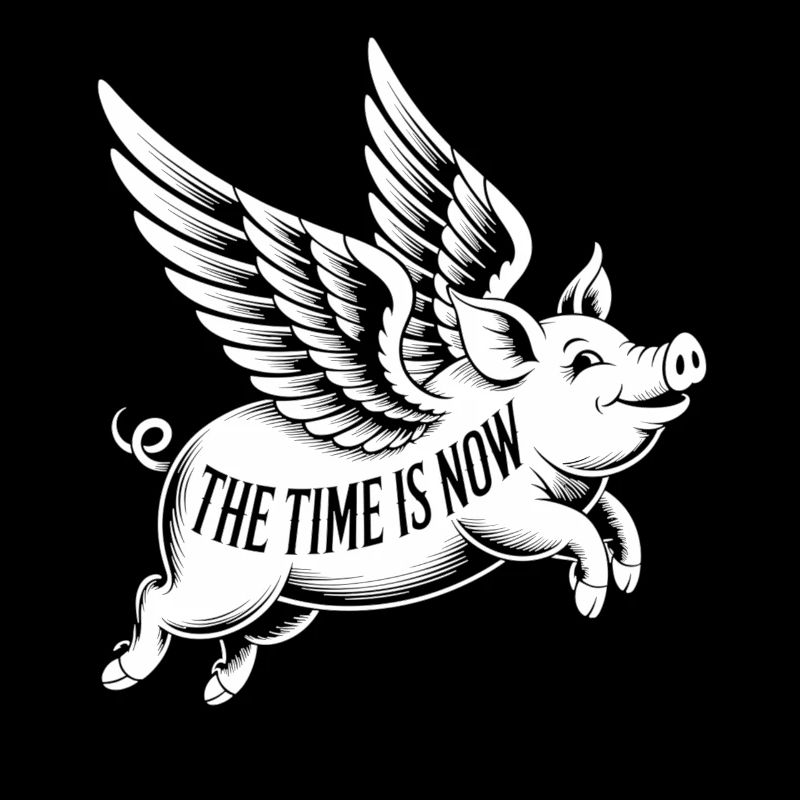 Fliegendes Schwein, klare Botschaft