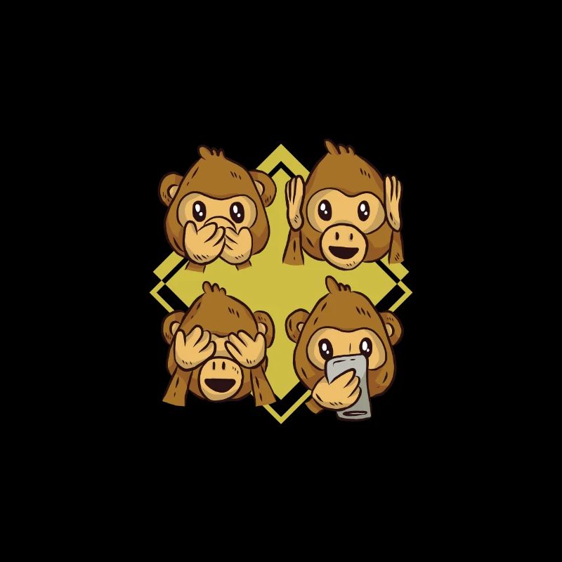 Emotionale Affen - Emoji Geschenk
