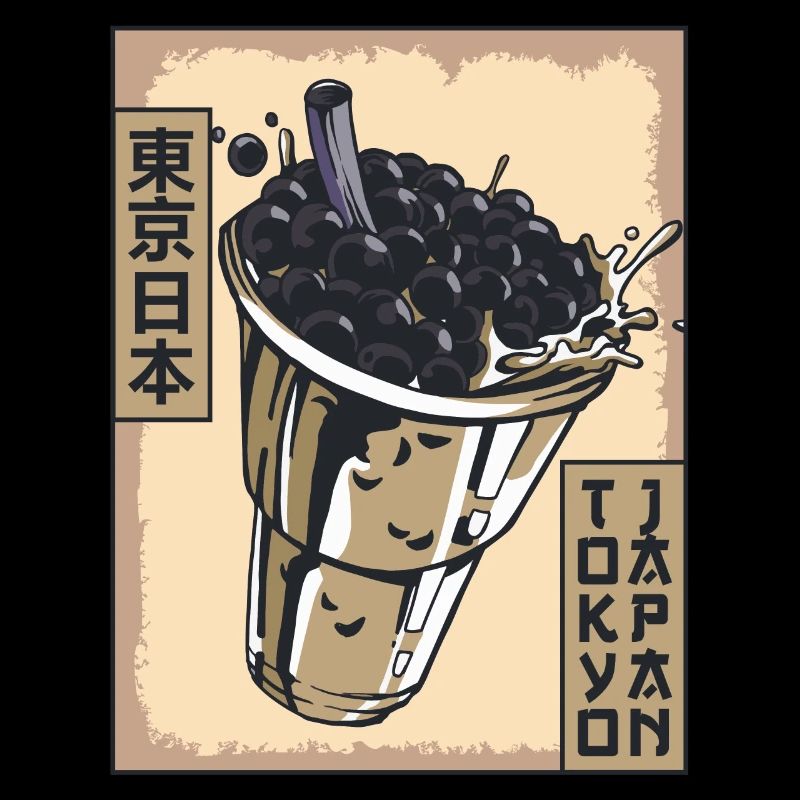 Boba Tea Bubble Tea Tokyo Japan Poster Gift