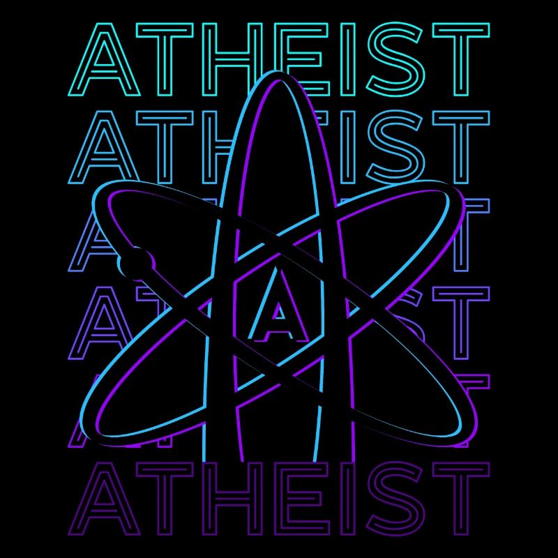 Athée Athéisme Anti-Religion Science Atomw