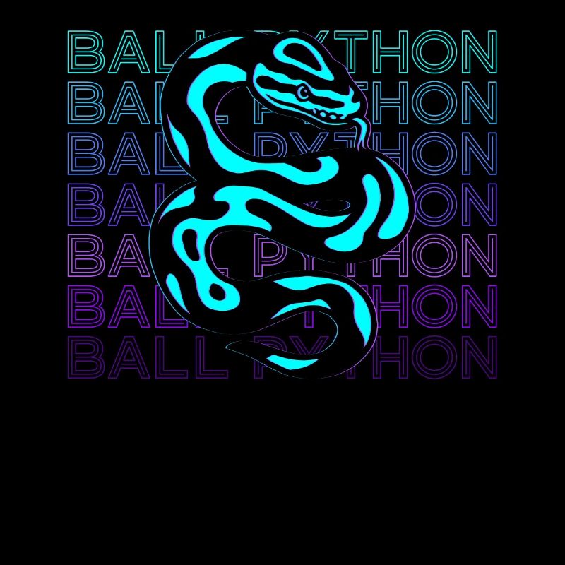 Ball Python Snake Retro Gift