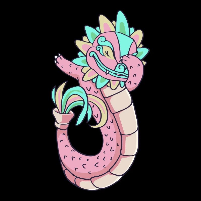 Dabbing Quetzalcoatl Aztec Feathered Schlan