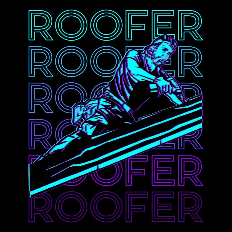 Dachdecker Dachkonstruktion Retro