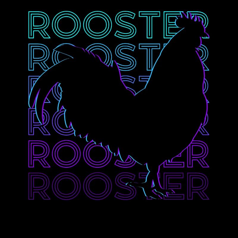 Rooster Chicken Retro