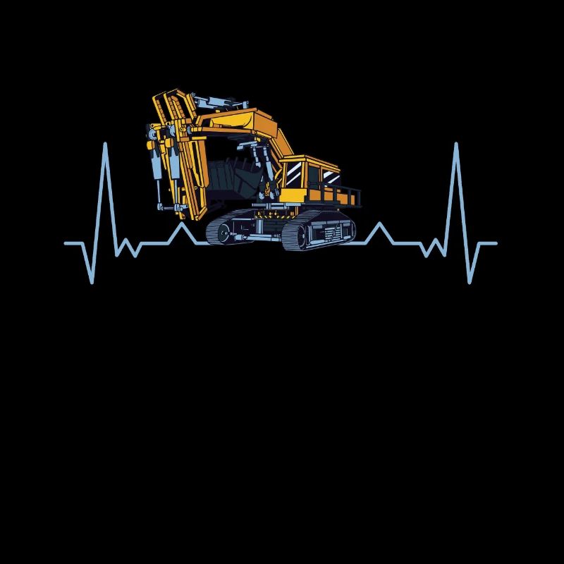 Bagger Herzschlag Baggerfahrer Baggerführer