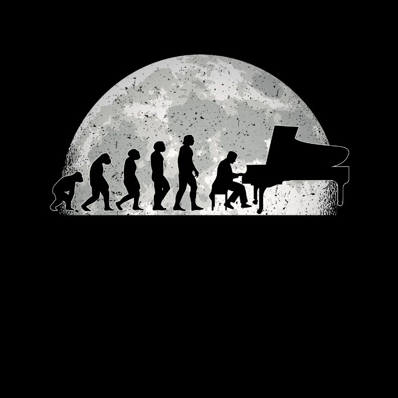Pianiste Evolution lune piano cadeau