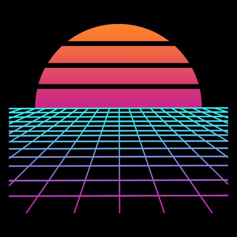 Synthwave Sunset. Maler Gift