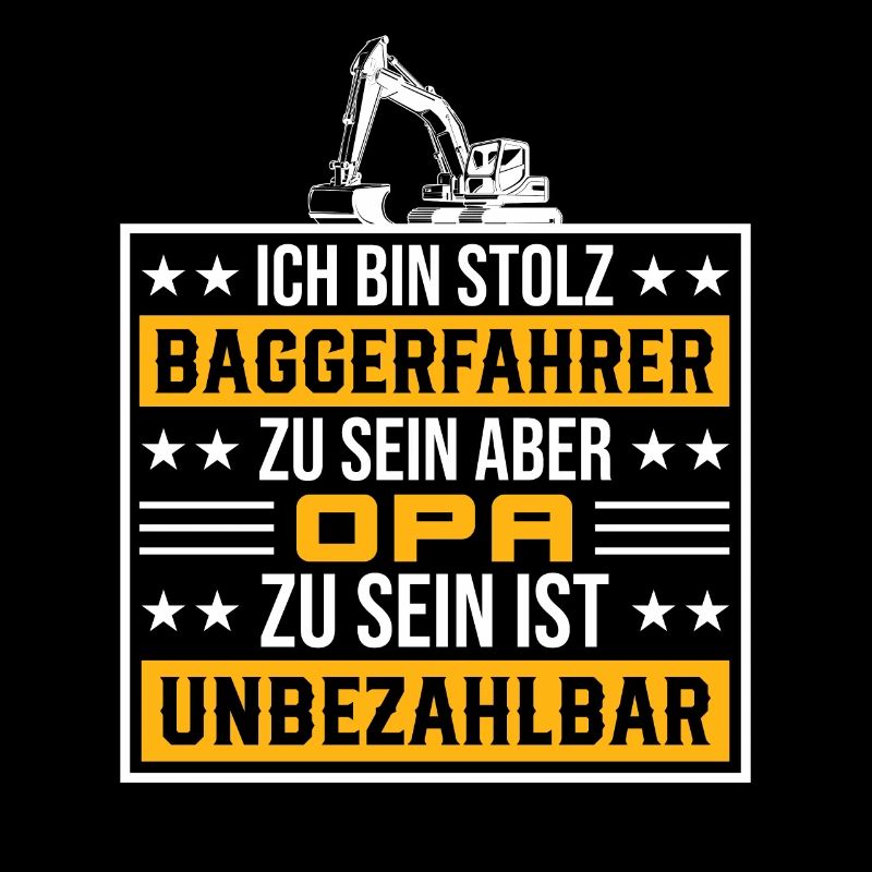 Opa Baustelle Bagger Geschenk