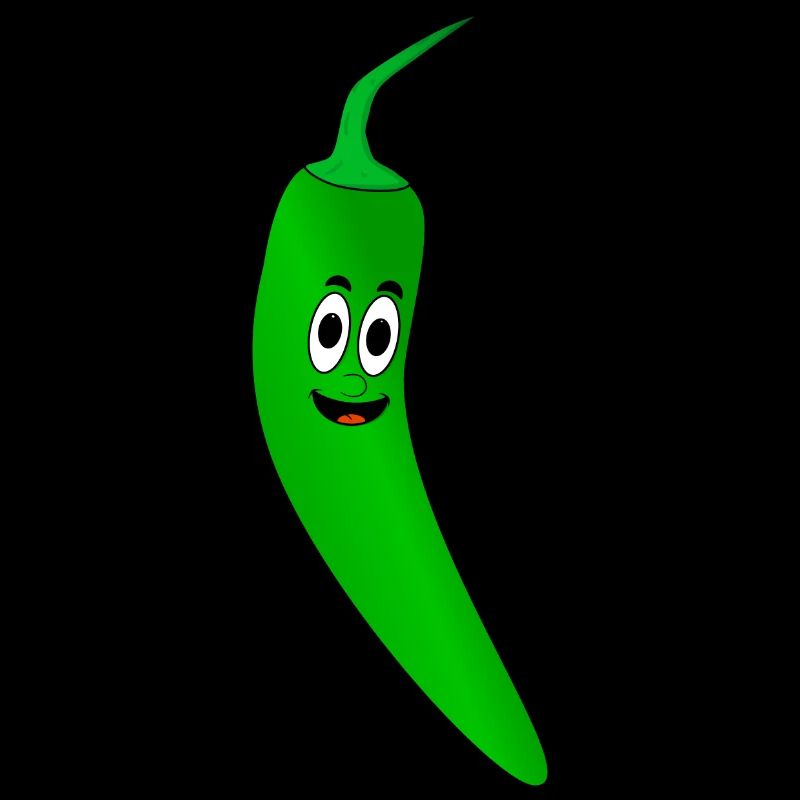 Piment vert heureux