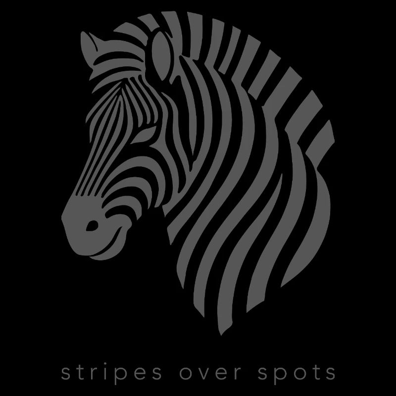 Zebra stripes over spots funny minimalistisch grey